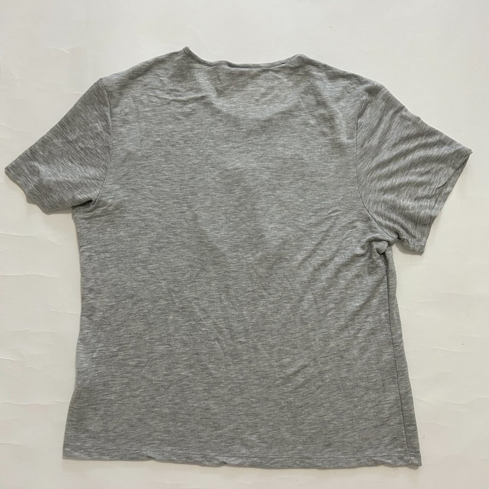 Melissa Masse sequin cat patch gray short sleeve T-shirt Women 2X Made in USA - Picture 6 of 10